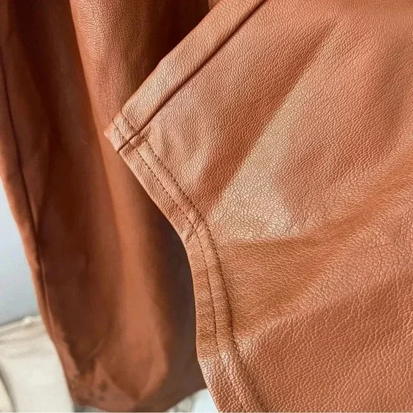 Commando Faux Leather Paperbag Pants Cocoa size Medium - Picture 6 of 9